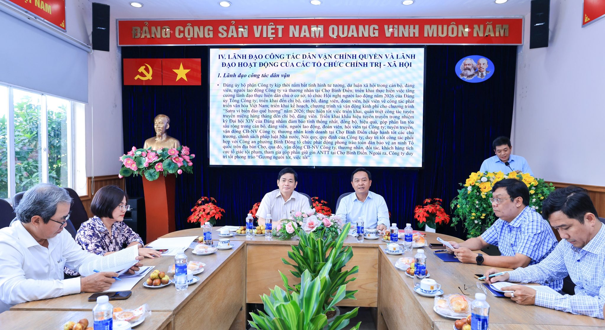 Chợ Bình Điền sơ kết 9 tháng đầu năm 2026: Giữ vững hiệu quả hoạt động, quyết tâm hoàn thành thắng lợi nhiệm vụ năm